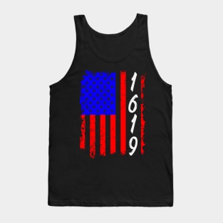 1619 Our Ancestors African American Black History Vintage With Flag Tank Top